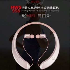 SPECIAL OFFER –  New HWS998 Folding Soft Rubber Neck-mounted Bluetooth Sports Headphones CSR4.1 Hot Sale  =  £30.39