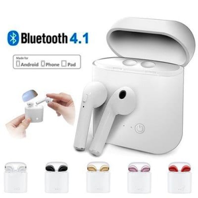 SPECIAL OFFER –  I7S TWS Earbuds Ture Wireless Bluetooth Double Earphones Twins Earpieces Stereo Music Headset with Charge Station  =  £18.18