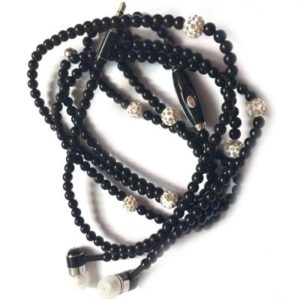 SPECIAL OFFER –  Pearl Necklace Earphones Subwoofer Wired Control Earbuds with Mic  =  £3.84